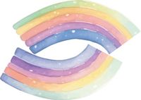 Ambiance Sticker Vliesbehang Voorgelijmd Reuzenmuurschilderingen Regenboog Fresco - H170 x L120 cm