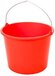 Bouwemmer - 12 liter - Rood - Met beugel