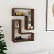Chêne Ensemble de 2 Étagères Flottantes, Design Moderne