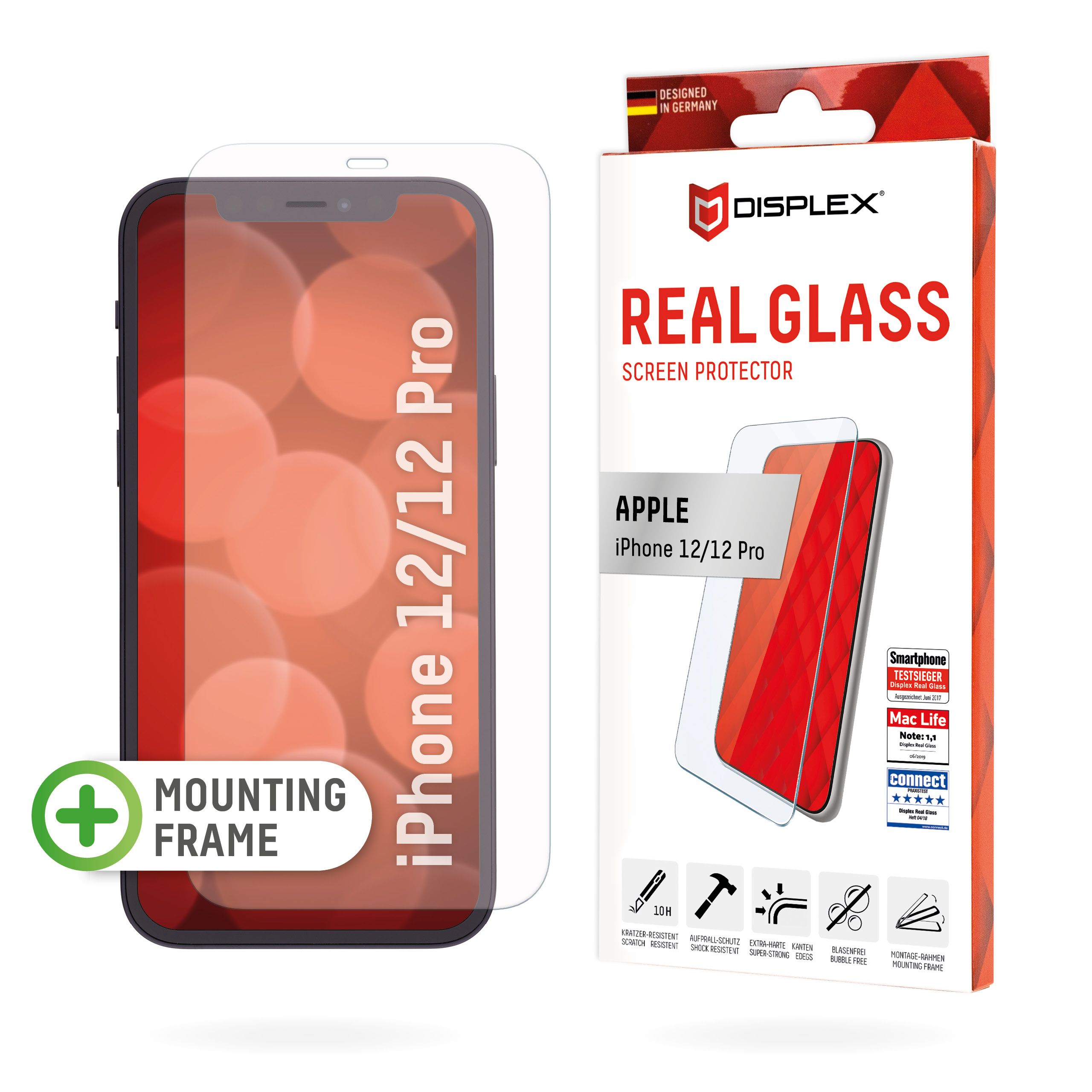 Displex 01305 Screenprotector voor Apple iPhone 12/12 Pro - Gehard Glas - Transparant