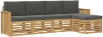 vidaXL - Buiten - bank - set - 5 - st - Wit - en - antracietkleurig - Polyester