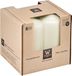 Trend Candles Cilinderkaarsen - 4x - ivoor wit - 5 x 10 cm - 18 branduren - geurloos - kaarsen