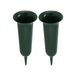 DK Design Grafvaas kunststof - 2x - groen - H26 cm