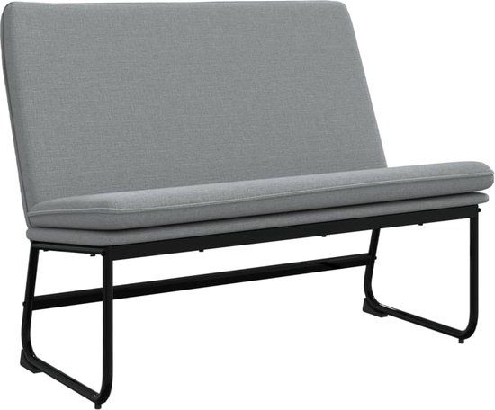 vidaXL Bankje Stof Lichtgrijs 100x75x76 cm