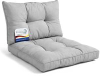 Beautissu Lounge Kussen Set met Zitkussen 70x70 cm & Rugkussen 70x40 cm Lichtgrijs