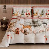 PETTI Artigiani Italiani Winterdekbed kerst 270 × 260 cm | Kerst 17, omkeerbaar, microvezel, 300 g/m², gemaakt in Italië