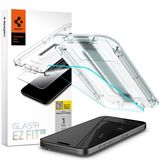 Spigen Screenprotector voor Apple iPhone 15 Pro - Gehard Glas - 9H - Krasbestendig - Schokbestendig - 1 stuk