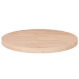 VidaXL Tafelblad rond Ø40x2,5 cm onbehandeld massief eikenhout