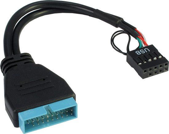 Intertech 88885217 USB-kabel 0,15 m Zwart