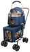 StarTech Huisdierenbuggy - Reisbuggy - Afneembare, dubbele constructie - Frame van koolstofstaal - 300D Oxford-stof - Draagvermogen mand: 15 kg, frame: 40 kg - Afmetingen: 97 × 58 × 46 cm - Blauw