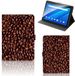 Lenovo Tab E10 Housse pour tablette grains de café