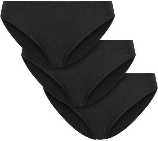 Urban Classics Geribde slips (Set van 3) Dames Ondergoed - zwart - XL