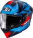 KYT R2R Parsec Integraalhelm Blauw/zwart/rood Maat L