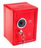 Idena 50035 - Spaarkluis, 120 x 100 x 160 mm, rood, met sleutel en mechanisch cijferslot