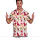Fiestas Guirca Hawaii Aloha Shirt Groen Roze Bloemen M