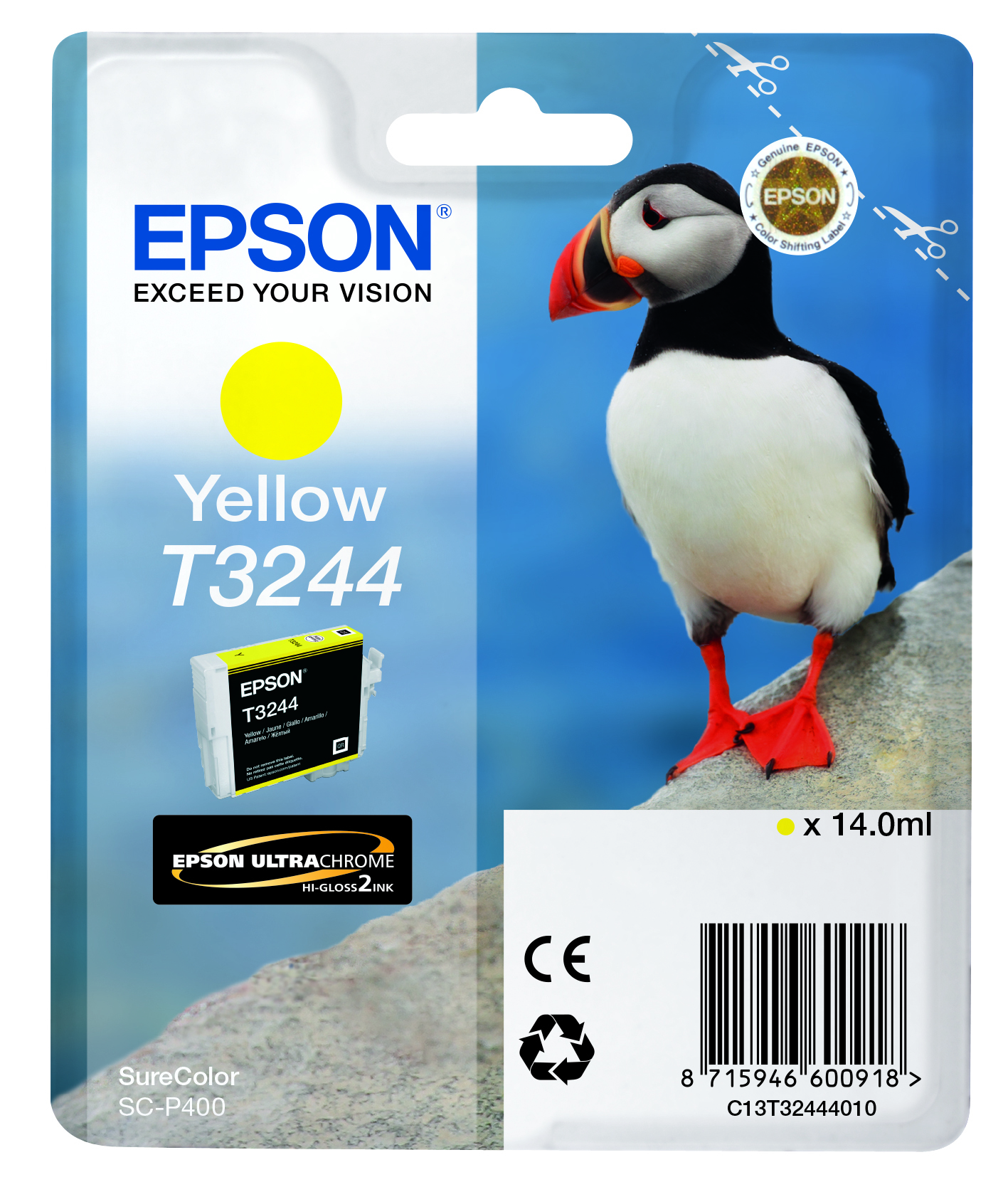 Epson T3244 Yellow single pack / geel