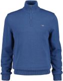 GANT CLASSIC COTTON HALF ZIP Trui Blauw XXL