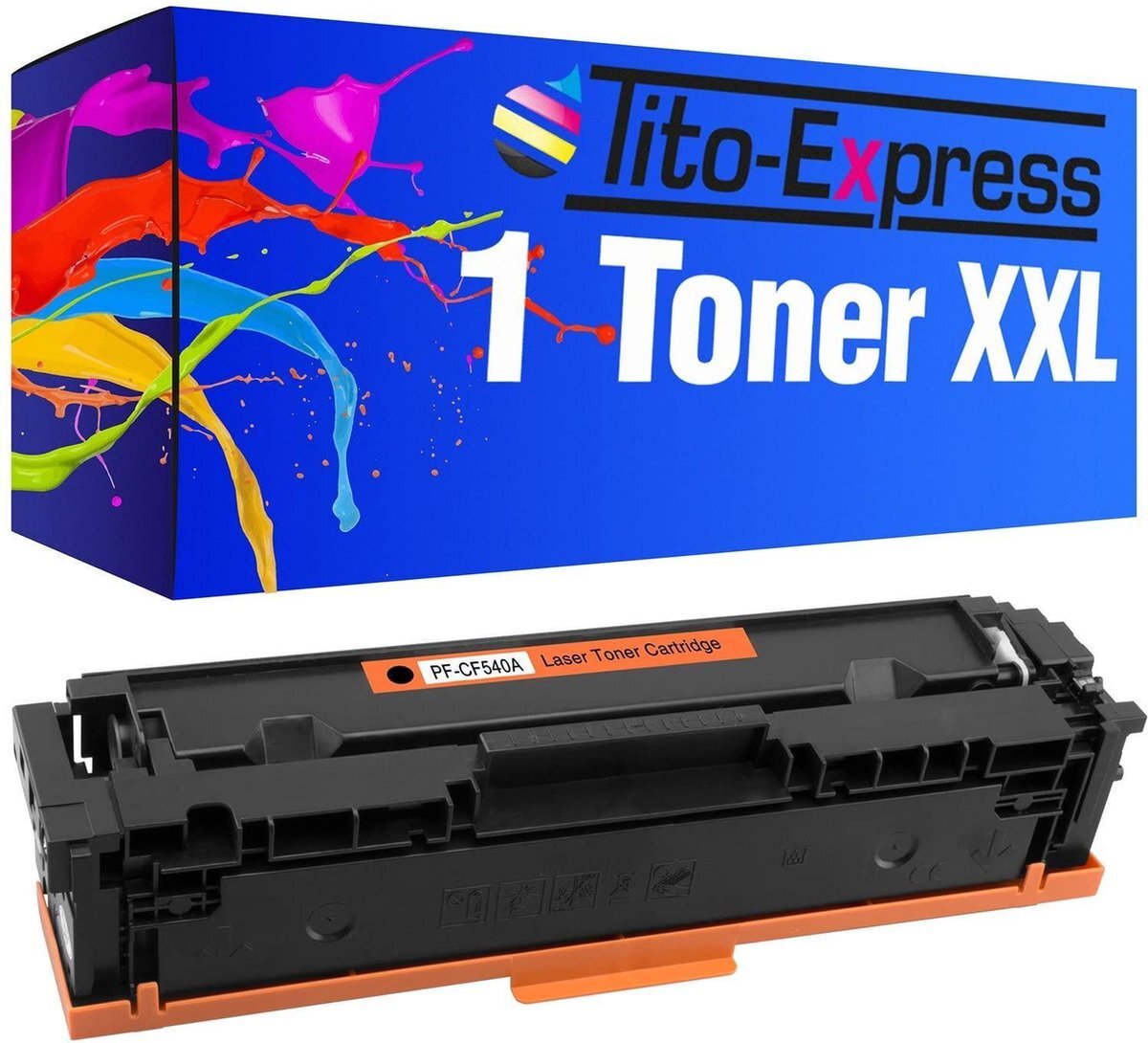 Tito Express PlatinumSerie 1x toner cartridge alternatief voor HP CF540A Black