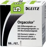Leitz Orgacolor cijfer aanduiding 2 op rol rood