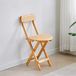 Tabouret de bar pliable en bois avec dossier en rotin