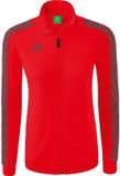 Erima Essential Team Tracktop Jack Dames - Slate Grey / Rood | Maat: 40