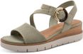 Tamaris - Dames - Plateau sandalen - Groen - Maat 39