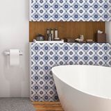 Ambiance Sticker Zelfklevende tegelmuurstickers voor keuken en badkamer - 9 cementtegelstickers (AZULEJOS CLIO) - 9 stickers 10x10cm