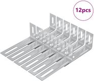 vidaXL Anti-tip beugel 12 Zilver 74,5 x 15 x 32 mm IJzer