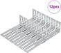 vidaXL Anti-tip beugel 12 Zilver 74,5 x 15 x 32 mm IJzer