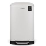 Les Collectors Keukenpedaalafvalemmer RVS nr. 828, 40 L, Wit