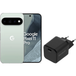 Google Pixel 11 Pro 256GB Lichtgroen 5G + BlueBuilt Oplader met Usb C Poort 30W Zwart