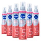 NIVEA Haarmousse Ultra Strong - Styling Mousse - met Panthenol en Vitamine B3 - Voordeelverpakking - 6x 150 ml