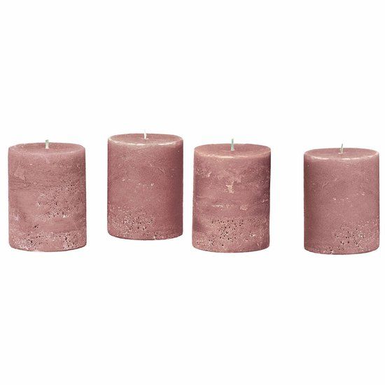 LOBERON Kaars set van 4 Virrans roze