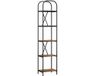 vidaXL Boekenplank 5-laags 40 x 30 x 183 cm Bewerkt hout Rook Eiken