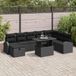 Maison Exclusive - Ensemble de jardin 9 pièces, ensemble de salon en polyrotin noir