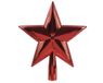 Kaemingk Spitze für Weihnachtsbaum, Kunststoff, 21 cm, strukturierter Stern, Weihnachtsbaumschmuck und Weihnachtsbaumschmuck, Rot