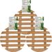 Haushaltshelden dessous de plat - 3x - Rond - D17 cm - Bamboe Hout