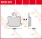 TRW MCB507 Jeu de plaquettes de frein