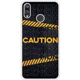 P20 Lite Caution Bedrukt siliconen hoesje