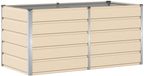 vidaXL Plantenbak Ivoor Staal 160 x 80 x 75 cm