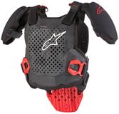 Alpinestars A-5 S V2 Youth Borstbeschermer Zwart Wit Rood L/XL