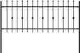 vidaXL Spike Fence ASTEN 200 x 130 cm Powder-coated steel Black