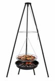 Muntel® BBQ Tripod - Driepoot - Inclusief Pot, Rooster, Vis Rookplankjes en Vuurschaal - 160 x 50 cm