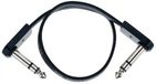 EBS PCF-DLS28 Deluxe - Flat Stereo Patchkabel - 28 cm - TRS Haaks/Haaks - Dubbelgeleider - Dubbele Afscherming - Flexibele Koperconductor - Zwart