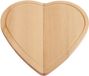 Merkloos Hartvormig Natuurlijk Houten Plank - Set van 4x stuks - 16 x 16 cm - Snijplank/Serveerplank/Broodplank