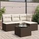 Maison Exclusive - Ensemble de jardin pour le jardin, composé de 5 pièces avec coussins, marron, en polyrotin
