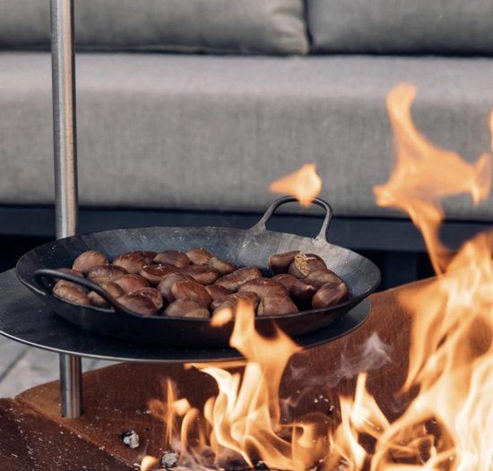 Höfats Triple Vuurschaal Tafel en Warmhoudplaat - Zilver