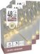 Non-branded Guirlande lumineuse - 3x - 48 ampoules - blanc chaud - à piles - 360 cm