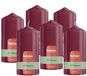 Bolsius - Glanzende Stompkaarsen - 6 Stuks - Rood - 13cm - 43 branduren