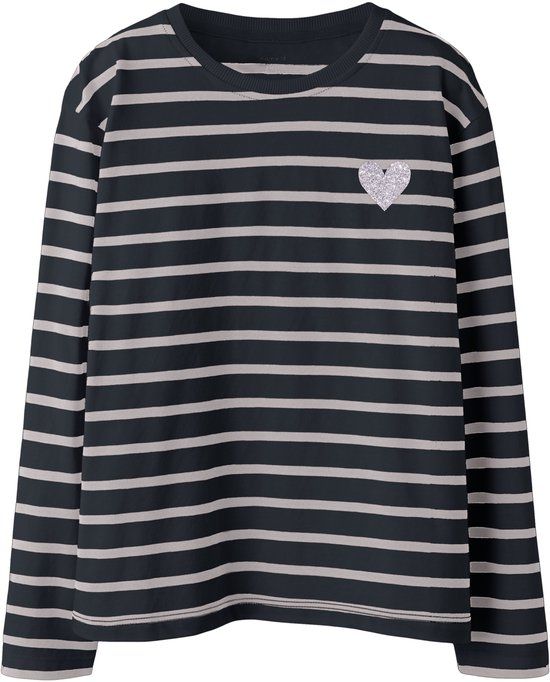 Name it Top Slim Fit Gestreepte Kinderen Katoen Ronde hals Lange mouw